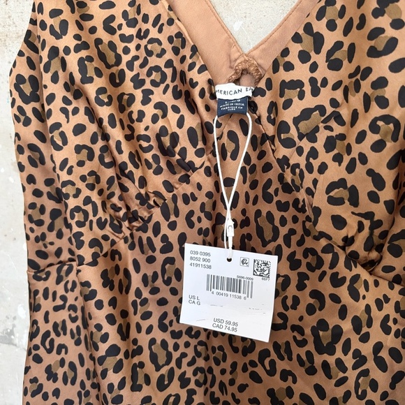 American Eagle Leopard Print Midi Slip Dress - Picture 4 of 5